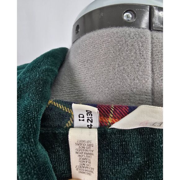 Victoria's Secret Country Babydoll Flannel Nightgown Velvet Collar Red & Green M - Picture 7 of 8